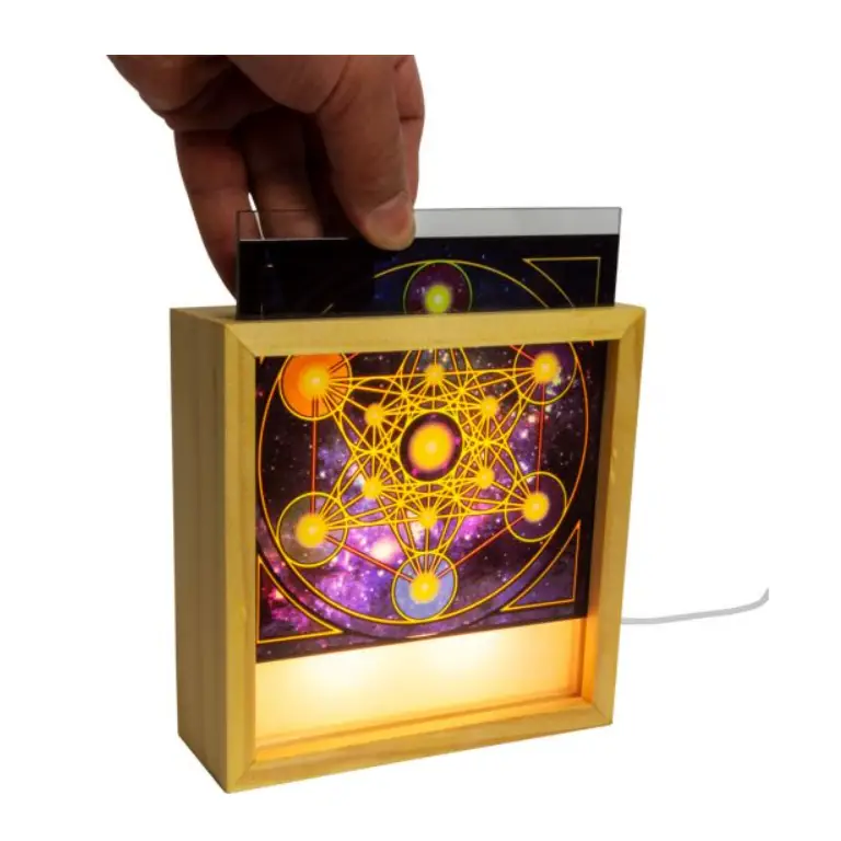 Wood Light Box w/ Changeable Glass & USB - Pagan - Home Decor
