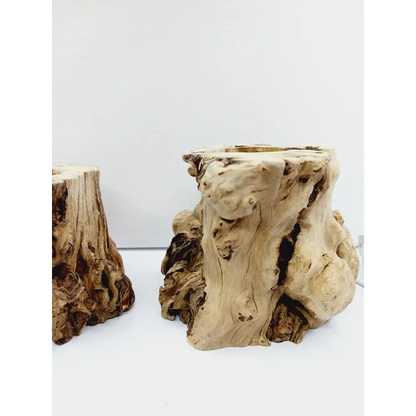 Wood Stump Spheres Stand-LED Base- white light & color changing light - STANDS