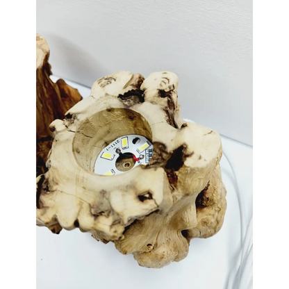 Wood Stump Spheres Stand-LED Base- white light & color changing light - STANDS