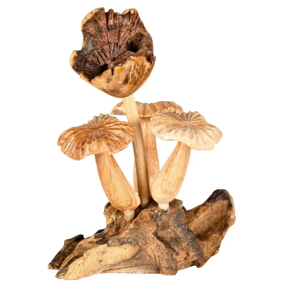 🍄✨ Wooden Mushroom Home Decor – Whimsical Charm and Natural Magic! 🌿 - Statues