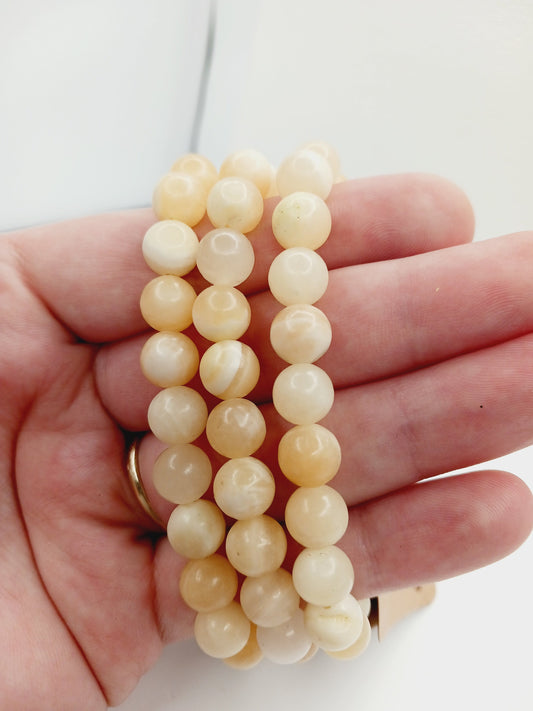 🌞✨ Yellow Calcite 8 mm Bracelet – Joy Confidence and Solar Plexus Energy! 💛 - OMC BRACELETS