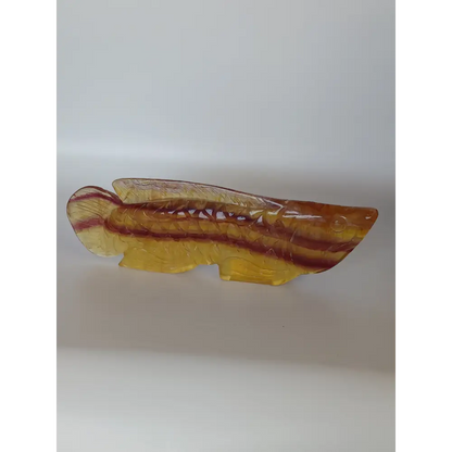 🐟💛 Yellow Fluorite Fish Carving – Clarity Prosperity and Joyful Flow! ✨ - Carvings