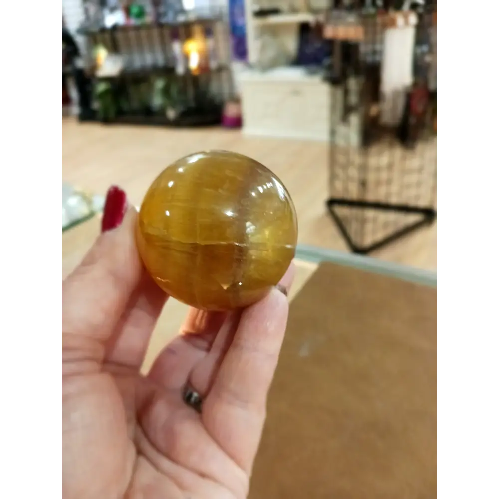 🌞💛 Yellow Fluorite Spheres – Clarity Creativity & Sunshine Vibes! 💛🌞 - 1 - Spheres