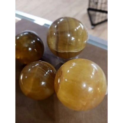 🌞💛 Yellow Fluorite Spheres – Clarity Creativity & Sunshine Vibes! 💛🌞 - Spheres