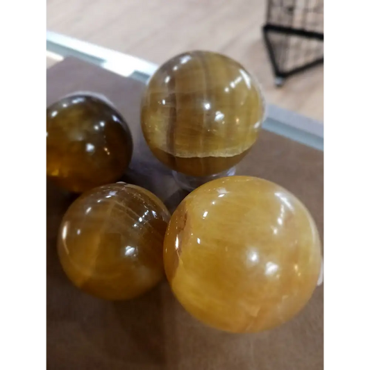🌞💛 Yellow Fluorite Spheres – Clarity Creativity & Sunshine Vibes! 💛🌞 - Spheres